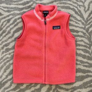 Girl's Pink Patagonia Fleece Vest